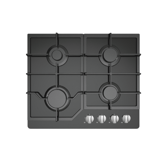 Midea Gas Cooktop 60cm 4 Burner Black Glass - Buyrite Appliances