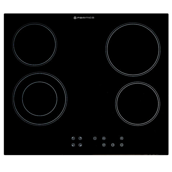 Parmco Ceramic Cooktop 60cm Black Glass with Touch Control