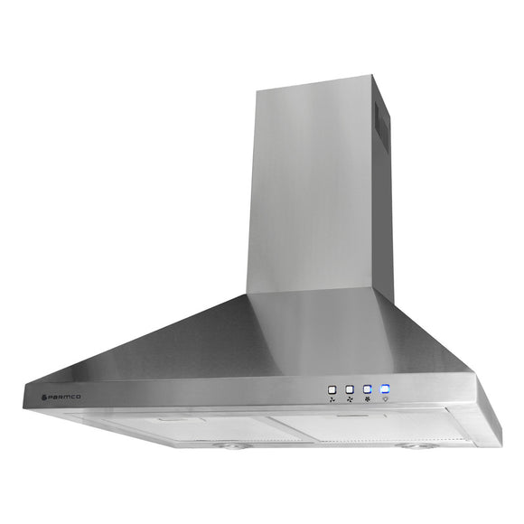 Parmco Canopy Rangehood 60cm 1,000m3/h max. extraction Stainless Steel with Push Button Control - Buyrite Appliances