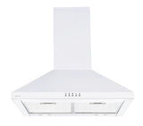 Parmco Canopy Rangehood 60cm 1,000m3/h max. extraction White with Push Button Control