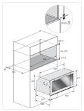 Award Built-in Electric Oven 90cm 10 Function 90L Stainless Steel