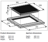 **3 YEAR WARRANTY** Polo Ceramic Cooktop 90cm Black Glass with Touch Control