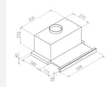 Award Slide Out Rangehood 60cm 780m3/h max. extraction Stainless Steel with Slide Control