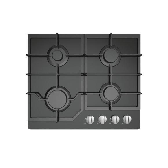 Midea Gas Cooktop 60cm 4 Burner Black Glass