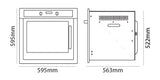 Parmco Built-in Electric Oven 60cm 7 Function 56L Stainless Steel Side Opening