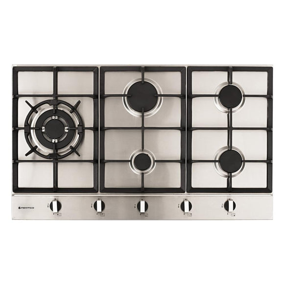Parmco Gas Cooktop 90cm 5 Burner Stainless Steel