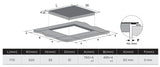 Midea Ceramic Cooktop 77cm Black Glass with Touch Control