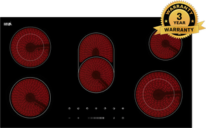 **3 YEAR WARRANTY** Polo Ceramic Cooktop 90cm Black Glass with Touch Control