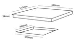 Parmco Solid Element Cooktop 60cm Stainless Steel with Knobs