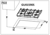 **3 YEAR WARRANTY** Polo Gas Cooktop 90cm 5 Burner Stainless Steel