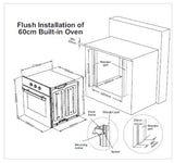 Award Built-in Electric Oven 60cm 8 Function 70L Stainless Steel