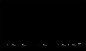 Award Induction Cooktop 88cm FlexiZone Black Glass