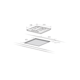 Midea Gas Cooktop 60cm 4 Burner Stainless Steel