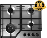 **3 YEAR WARRANTY** Polo Gas Cooktop 60cm 4 Burner Stainless Steel
