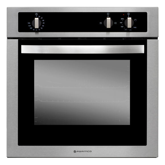 Parmco Built-in Gas Oven 60cm 4 Function 56L Stainless Steel - Buyrite Appliances