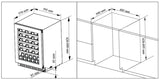 Award Underbench Wine Cabinet Single Zone 46 Bordeaux Bottle Capacity Black