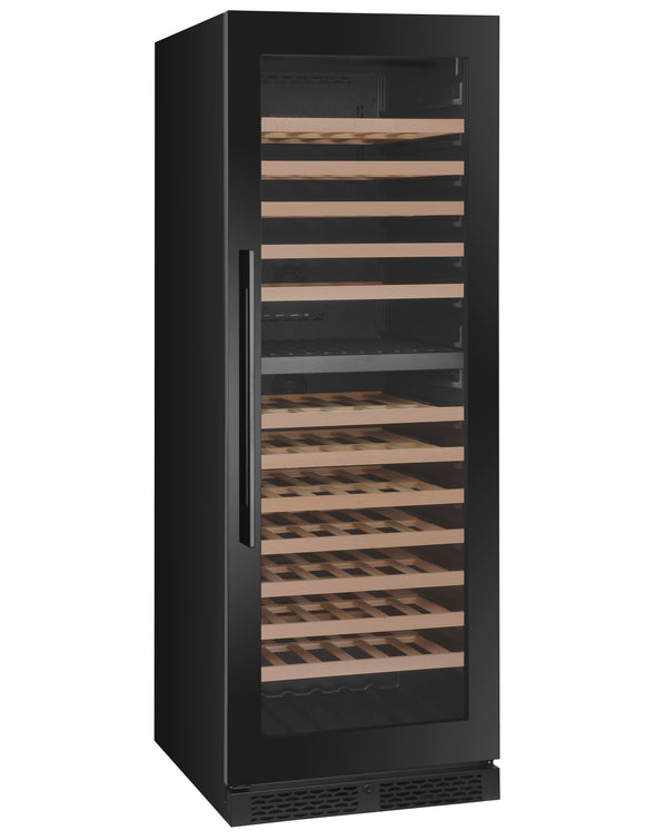 Award Upright Wine Fridge Dual Zone 60cm 154 Bottle Capacity Black Glass - Buyrite Appliances