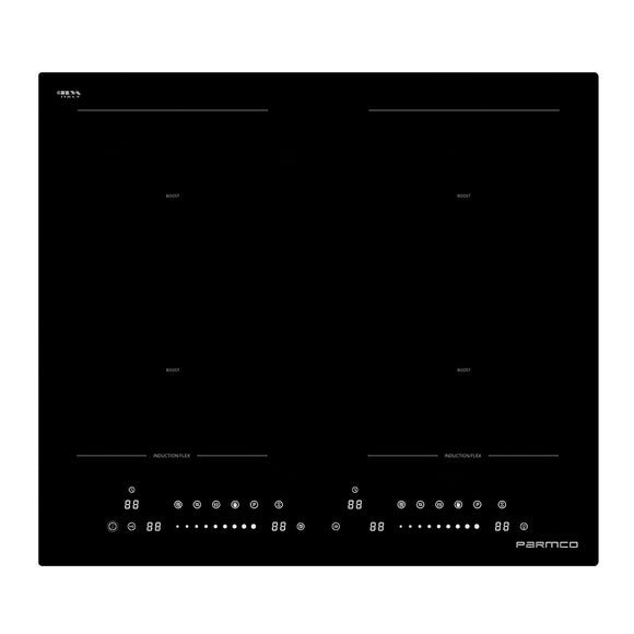 Parmco Induction Cooktop 60cm Zoneless Black Glass with Slide Control