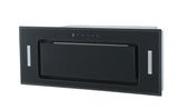 **3 YEAR WARRANTY** Polo Powerpack Rangehood 52cm 1,000m3/h max. extraction Black Glass with Touch Control