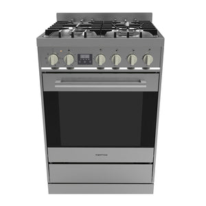 Parmco Freestanding Electric Stove 60cm  8 Function 76L with Gas Cooktop Stainless Steel