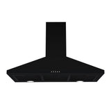 Parmco Canopy Rangehood 90cm 1,000m3/h max. extraction Black with Push Button Control