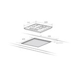 Midea Gas Cooktop 60cm 4 Burner Black Glass