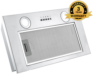 **3 YEAR WARRANTY** Polo Powerpack Rangehood 52cm 700m3/h max. extraction Stainless Steel with Push Button Control