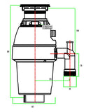 Parmco Waste Disposal 1/2 Horsepower