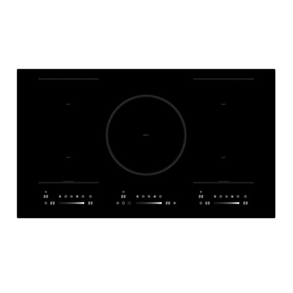 Parmco Induction Cooktop 90cm Zoneless Black Glass with Slide Control