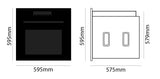 Parmco Built-in Electric Pyrolytic Oven 60cm 12 Function 80L Black