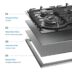 Midea Gas Cooktop 60cm 4 Burner Black Glass with Timer