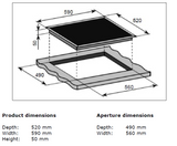 **3 YEAR WARRANTY** Polo Ceramic Cooktop 60cm Black Glass with Knobs