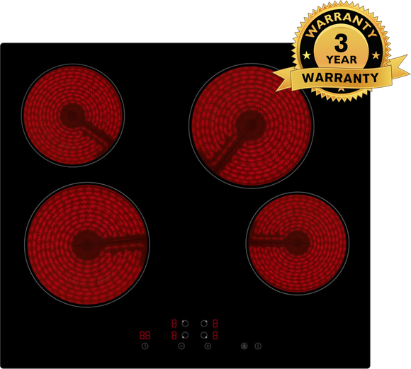 **3 YEAR WARRANTY** Polo Ceramic Cooktop 60cm Black Glass with Touch Control