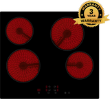 **3 YEAR WARRANTY** Polo Ceramic Cooktop 60cm Black Glass with Touch Control