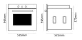 Parmco Built-in Electric Oven 60cm 5 Function 80L Stainless Steel
