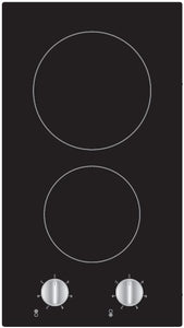 Award Ceramic Cooktop 30cm Black Glass with Knobs