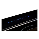 Parmco Downdraft Rangehood 90cm 1,000m3/hr max.extraction Black Glass with Touch Control