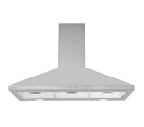 Parmco Canopy Rangehood 90cm 1,000m3/h max. extraction Stainless Steel with Push Button Control