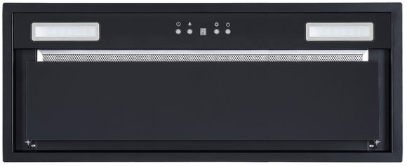 Award Powerpack Rangehood 70cm 800m3/h. max extraction Black with Soft Touch Controls