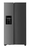 Midea Imprasio Side by Side Fridge/ Freezer 513L Stainless Steel with Plumbed Water & Ice Dispenser - Buyrite Appliances