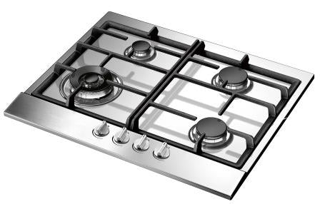 Award Gas Cooktop 62cm 4 Burner Stainless Steel