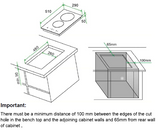 **3 YEAR WARRANTY** Polo Ceramic Cooktop 30cm 2 Burner Black Glass