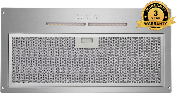 **3 YEAR WARRANTY** Polo Powerpack Rangehood 60cm 1,200m3/h max. extraction Stainless Steel with Push Button Control