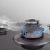 Midea Gas Cooktop 60cm 4 Burner Black Glass with Timer