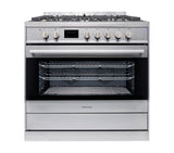 Parmco Freestanding Electric Stove with Gas Cooktop 90cm Stainless Steel