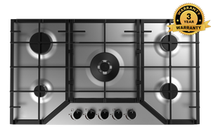 **3 YEAR WARRANTY** Polo Gas Cooktop 90cm 5 Burner Stainless Steel