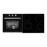 Parmco Pack 60cm 5 Function Stainless Oven + 60cm Ceramic Cooktop