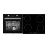 Parmco Pack 60cm 10 Function Black Oven + 60cm Induction Cooktop