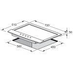 Award Gas Cooktop 72cm 5 Burner Stainless Steel