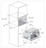 Award Built-in Electric Oven 60cm 12 Function 38L Stainless Steel with Combination Steam